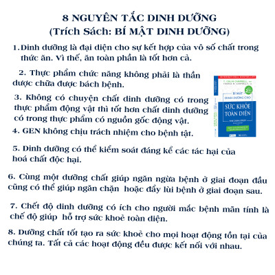 Sách Bí mật dinh dưỡng cho sức khoẻ toàn diện (TB)