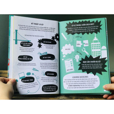 Sách khởi điểm của tư duy toán học kỹ thuật khoa học sách phát triển tư duy cho trẻ 5 - 10 tuổi usborne stem bộ 3 cuốn Á Châu books