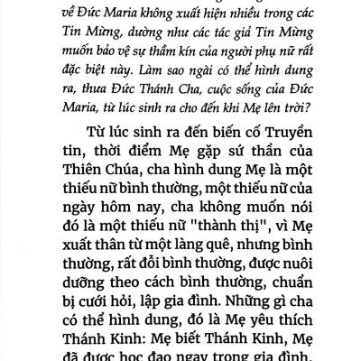 Kinh Kính Mừng - Một Suy Tư Mới Của Đức Giáo Hoàng Phanxicô