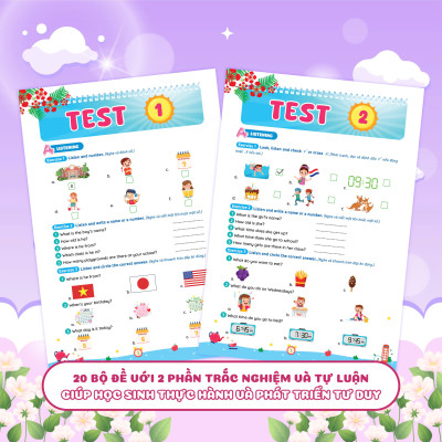 Combo Phiếu Ôn Hè Toán - Tiếng Việt - Tiếng Anh Lớp 4 (3 Cuốn)