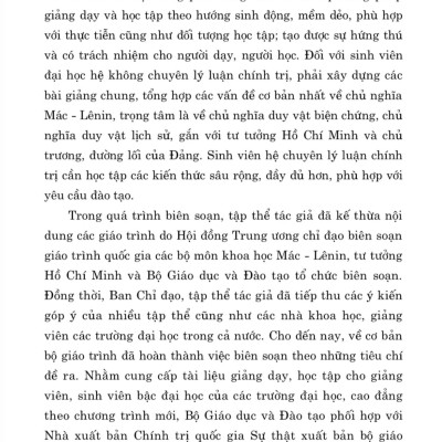 Giáo trình Triết học Mác - Lênin (Dành cho bậc đại học hệ không chuyên lý luận chính trị) - bản in 2024