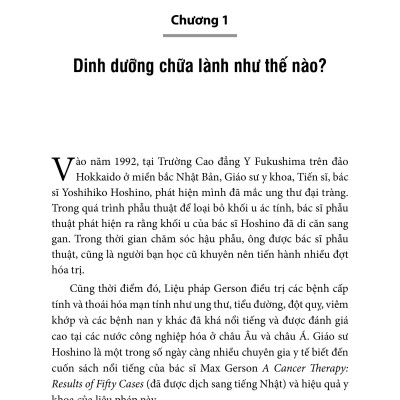 Liệu Pháp Gerson: Chương Trình Dinh Dưỡng Dành Cho Bệnh Nhân Ung Thư Và Các Căn Bệnh Khác