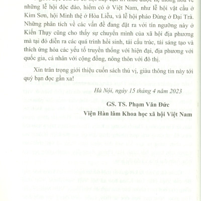Tín Ngưỡng Thành Hoàng Ở Kiến Thuỵ, Hải Phòng - Truyền Thống Và Hiện Đại (Sách chuyên khảo) - Hoàng Văn Chung, Vũ Thanh Bằng (Đồng chủ biên)