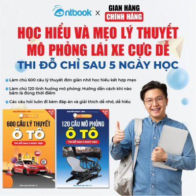 Bộ 3 Cuốn Sách Ôn Thi Lái Xe, 600 Câu Lý Thuyết Ô Tô, 120 Câu Mô Phỏng, Bộ Đề Mới Nhất 2025, Dùng Cho Thi Sát Hạch