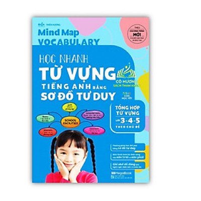 Sách - Mindmap Vocabulary Học Nhanh Từ Vựng Tiếng Anh Bằng Sơ Đồ Tư Duy (Tổng hợp từ vựng lớp 3-4-5 theo chủ đề) (MG)