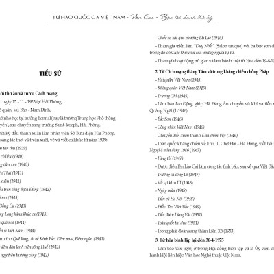 TỰ HÀO QUỐC CA VIỆT NAM - Văn Cao Bậc Tài Danh Thế Kỷ (Phụ lục 100 ảnh Nhạc sĩ Văn Cao)