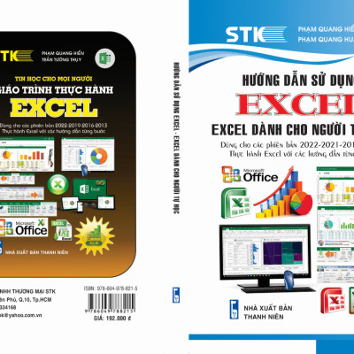 Sách - Hướng Dẫn Sử Dụng EXCEL - Excel Dành Cho Người Tự Học ( Dùng cho các phiên bản 2022-2021-2019-2016) - STK - Tặng Kèm Sổ Tay Xương Rồng