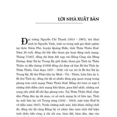 Đồng chí Nguyễn Chí Thanh với cách mạng Thừa Thiên Huế (1937 - 1949) bản in 2024