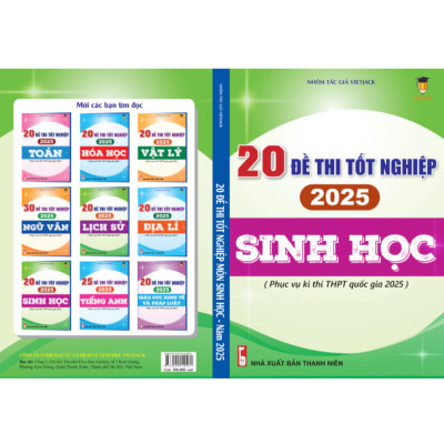 Sách - 20 đề thi tốt nghiệp môn Sinh học (Sách dành cho ôn thi THPT Quốc gia 2025) VietJack