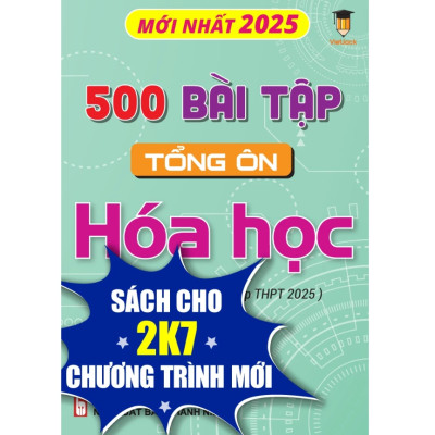 Combo - Sách 500 bài tập tổng ôn khối A00 môn Toán, Lí, Hóa (Dành cho ôn thi THPT 2025) VietJack