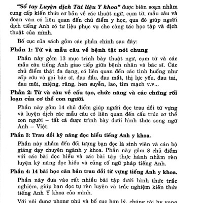 Sổ Tay Luyện Dịch Tài Liệu Y Khoa (Anh - Việt)