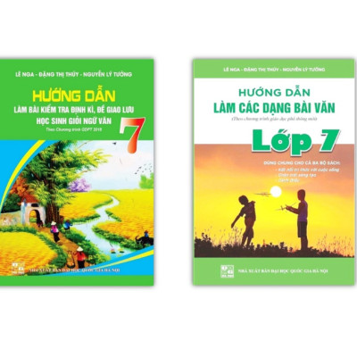 Sách - Combo 2 cuốn Hướng dẫn làm bài kiểm tra định kì + Hướng dẫn làm các dạng bài văn lớp 7