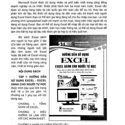 Hướng Dẫn Sử Dụng Excel - Excel Dành Cho Người Tự Học (Phần Nâng Cao - Tái Bản) - Phạm Quang Hiển, Phạm Quang Huấn