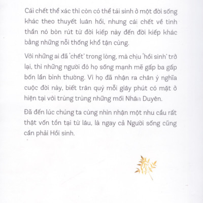 Người sống cũng cần phải hồi sinh