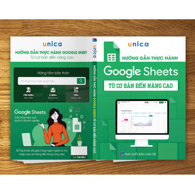 Combo 3 Sách Excel - Google Sheets - PowerPoint Unica Thành Thạo Tin Học Văn Phòng Kèm Video Bài Giảng