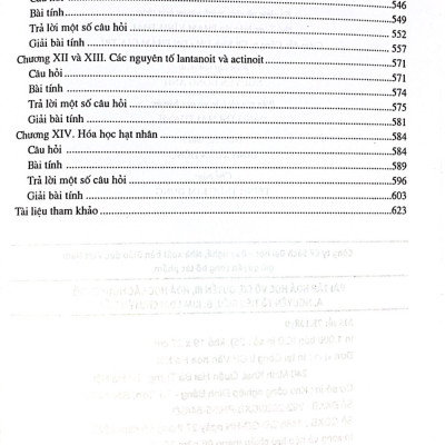 Bài tập Hoá học vô cơ, Quyển III, Hoá học các nguyên tố - A. Nguyên tố tiêu biểu, B. Kim loại chuyển tiếp