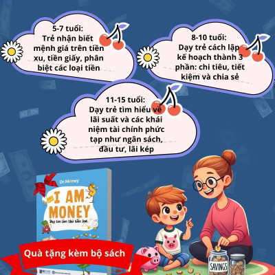 Sách Giáo Dục Tài Chính Cho Trẻ, dạy con hiểu về tiền, cách trẻ tiết kiệm, chi tiêu hợp lý, làm chủ tiền bạc từ nhỏ, Cho Học Sinh 10 đến 15 tuổi - I AM MONEY - Trang Bị Bản Lĩnh Tài Chính Cho Thế Hệ Trẻ