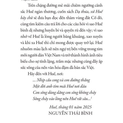 Dạ thưa xứ Huế bây chừ - bản in 2025