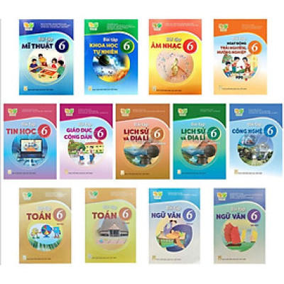 Bộ sách bài tập Lớp 6- Kết Nối Tri Thức Với Cuộc Sống (13 quyển- Kèm bìa nilong bao sách)