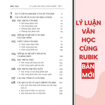 Combo 3 sách: Lý luận văn học cùng Rubik (Tập 1 + Tập 2) và Nghị luận xã hội cùng Rubik