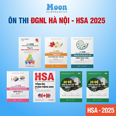 [HSA 2025] Sách ôn thi đánh giá năng lực Hà Nội - Tổng ôn phần toán học và xử lý số liệu Moonbook App 4.9 đánh giá 16