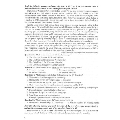 Sách - 36 Bộ Đề Tiếng Anh Theo Cấu Trúc Đề Minh Họa Kì Thi 2025 Luyện Thi THPT Quốc Gia Dùng Chung Cho Các Bộ Sgk Hiện Hành - Hồng Ân