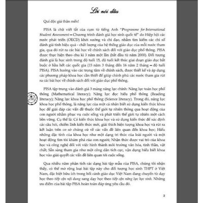 Sách - Bài Tập Đánh Giá Năng Lực Khoa Học Tự Nhiên Theo Tiếp Cận PISA - Luyện Thi THPT PISA SAT - Hồng Ân