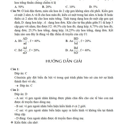 CHINH PHỤC ĐỀ THI TRUNG HỌC PHỔ THÔNG QUỐC GIA SINH HỌC QUYỂN 2_KV