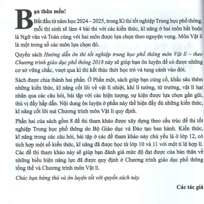 Hướng Dẫn Ôn Thi Tốt Nghiệp THPT Môn VẬT LÍ