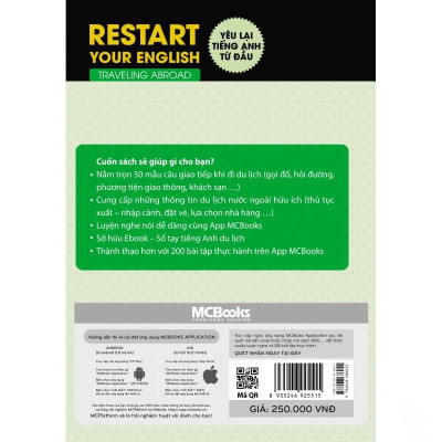 Sách - Restart Your English - Traveling Abroad - Yêu Lại Tiếng Anh Từ Đầu - MCBooks