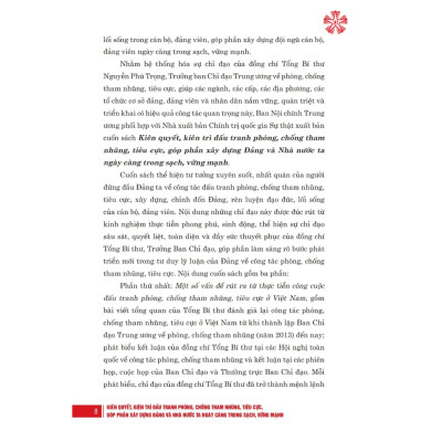 [Bìa mềm] Kiên quyết, kiên trì đấu tranh phòng, chống tham nhũng, tiêu cực, góp phần xây dựng Đảng và Nhà nước ta ngày càng trong sạch, vững mạnh (Bìa mềm)