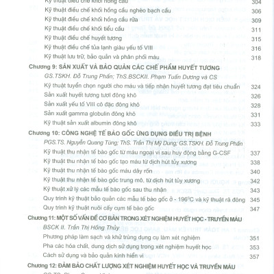 KỸ THUẬT XÉT NGHIỆM HUYẾT HỌC VÀ TRUYỀN MÁU ỨNG DỤNG TRONG LÂM SÀNG (Tái bản lần thứ tư có sửa chữa và bổ sung)