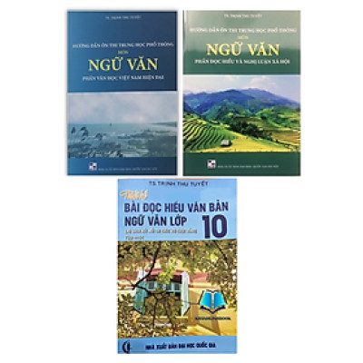 Sách - Combo 3 cuốn Hướng dẫn ôn thi THPT môn Ngữ Văn + thiết kế bài đọc hiểu văn bản ngữ văn lớp 10 - tập 1