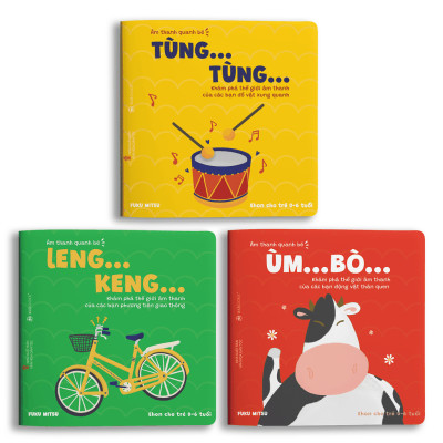 Combo Sách Ehon 7 Cuốn: Động Vật + Âm Thanh Quanh Bé