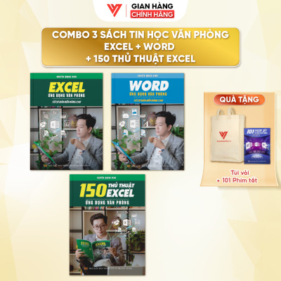 Combo 3 Sách Word Và Excel Và 150 Thủ Thuật Ứng Dụng Văn Phòng Từ Cơ Bản Đến Nâng Cao - N1