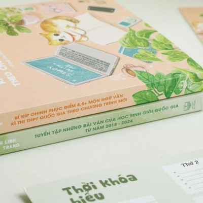 Combo sách hỗ trợ ôn thi môn Ngữ văn (Bí kíp chinh phục điểm 8,5+ môn Ngữ văn + Tuyển tập những bài viết của HSGQG)