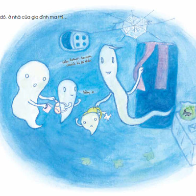 Tranh Truyện Ehon Nhật Bản - Chuyện Của Sakupi Và Taropo - Một Ngày Của Gia Đình Ma (Dành Cho Trẻ Từ 3 - 6 Tuổi) (Tái Bản 2023)