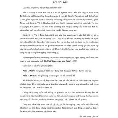 Sách - 20 đề thi tốt nghiệp môn Vật lí (Sách dành cho ôn thi THPT Quốc gia 2025) VietJack