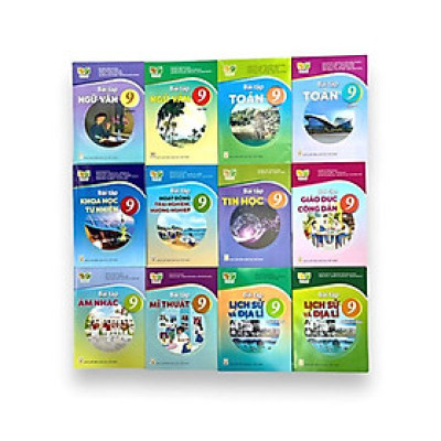 Bộ sách bài tập Lớp 9- Kết Nối Tri Thức Với Cuộc Sống (12 quyển- Kèm bìa nilong bao sách)