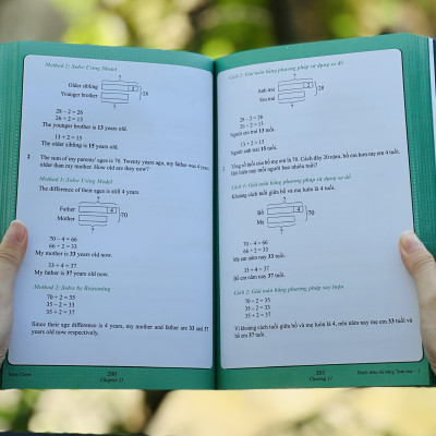 Sách Đánh Thức Tài Năng Toán Học 2 và 3 ( 8 - 10 tuổi ) - Sách Song Ngữ ( Việt – Anh) Giúp Trẻ Vừa Học Toán Vừa Ôn Luyện Tiếng Anh Theo Chương Trình Singapore, Sách Toán Lớp 2, Lớp 3, Lớp 4 - Á Châu Books, Bìa Cứng, In Màu