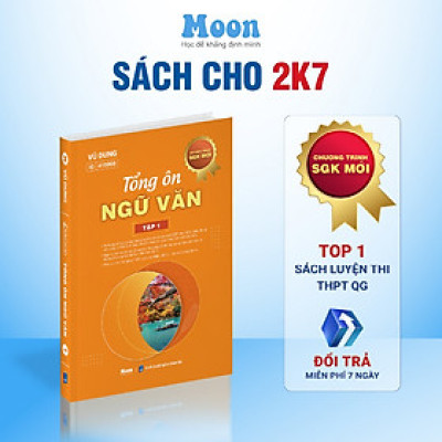 Sách ID Tổng ôn ngữ văn lớp 12 Moonbook, ôn thi thpt quốc gia 2024