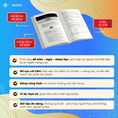 Sách - Giải thích ngữ pháp tiếng anh và lộ trình học tiếng anh (dành cho người mới bắt đầu đến chuẩn ngữ pháp)