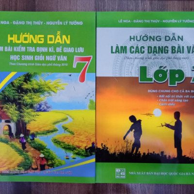 Sách - Combo 2 cuốn Hướng dẫn làm bài kiểm tra định kì + Hướng dẫn làm các dạng bài văn lớp 7