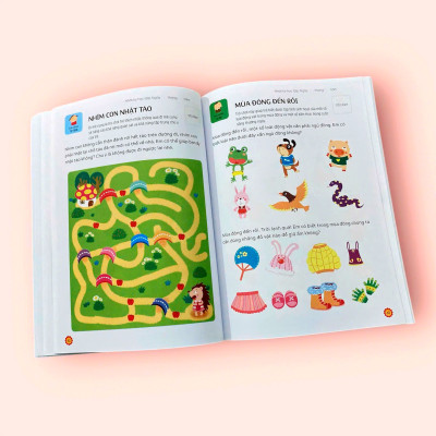Sách cho bé - Phát Triển Tư Duy - Não Trái - Left Brain Development Activity Book - Dành cho trẻ 3-6 tuổi