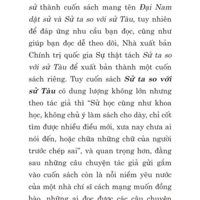 Sử Ta so với Sử Tàu - bản in 2025