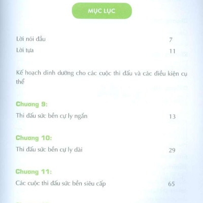 Kế Hoạch Dinh Dưỡng Cho Các Cuộc Thi Đấu Và Các Điều Kiện Cụ Thể - Ăn Uống Thông Minh, Tập Luyện Thông Minh, Thi Đấu Thông Minh