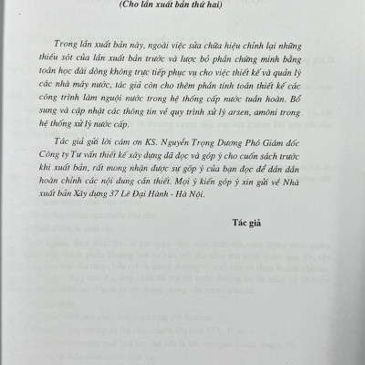 Sách - Xử lý nước cấp cho sinh hoạt và công nghiệp
