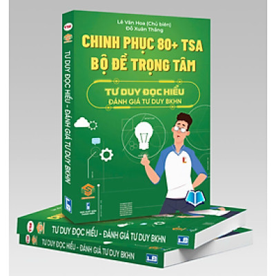 Combo 3 sách Bộ đề trọng tâm chinh phục 80+ TSA, Đánh giá tư duy Đại học Bách khoa Hà Nội
