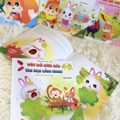 Combo 10 cuốn sách Ươm mầm kỹ năng sống cho trẻ 0-10 tuổi (Song ngữ Việt Anh)