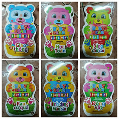 Bộ Baby Bear Thông Minh Dành Cho Trẻ Mầm Non - Bộ 6 Cuốn + Tặng Sticker Ngẫu Nhiên